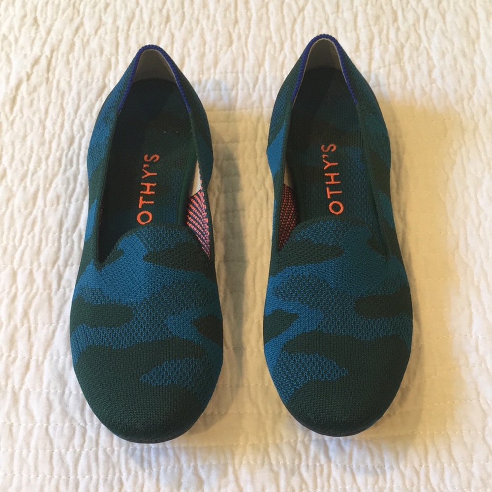 Rothy’s Loafer Blue/Green Camo, size 8